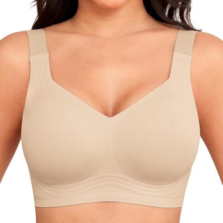 Women Wirefree Bras for Women Full Coverage No Underwire Everyday Bras Comfortable Wireless Padded Bras
