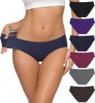 Women Seamless  Underwear No Show Panties Soft Stretch Bikini Underwears Multi-Pack
