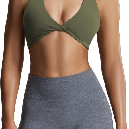 Women's Workout Sports Bras Fitness  Low Impact Bra Yoga Crop Tank