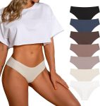 Women Seamless  Bikini No Show Panties Ladies Invisible Breathable Briefs Soft Stretch Underwear Multi Pack