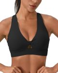 Sports Bra for Women High Impact Padded Workout Bra  Front Running Bra Crop Tops Supportive Bras for Yoga Training